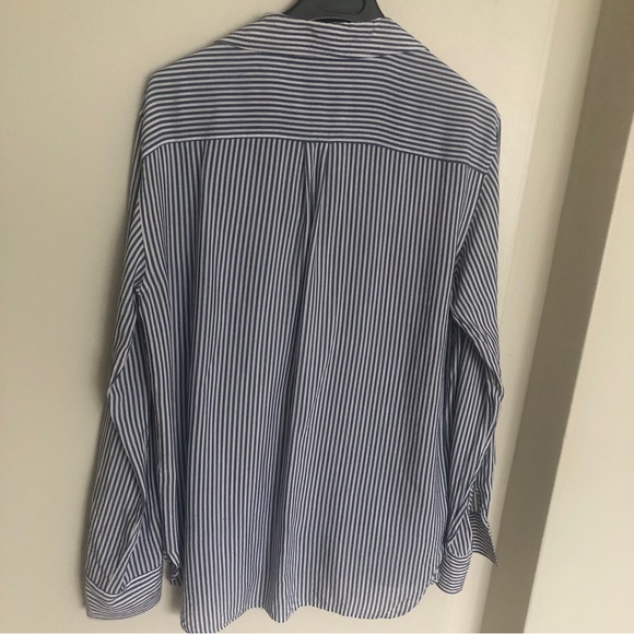 Zara blue and white striped shirt. - Picture 6 of 13